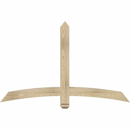 Ekena Millwork Bellingham Rough Sawn Timber Gable Bracket, Douglas Fir, 60"W x 38"H x 4"D x 4"F, 15/12 Pitch GBW060X38X0404BEL00RDF